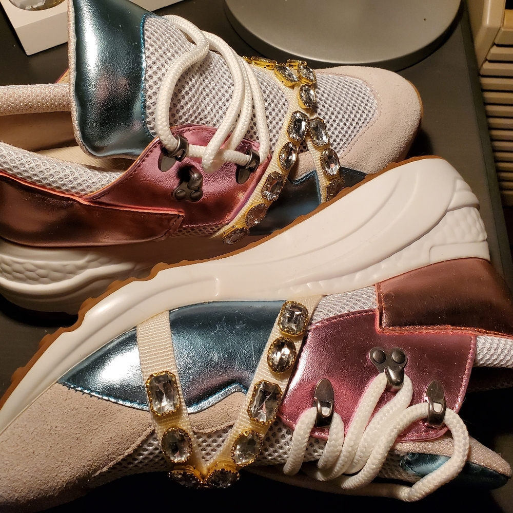 Brand new (never been worn) jeweled sneakers